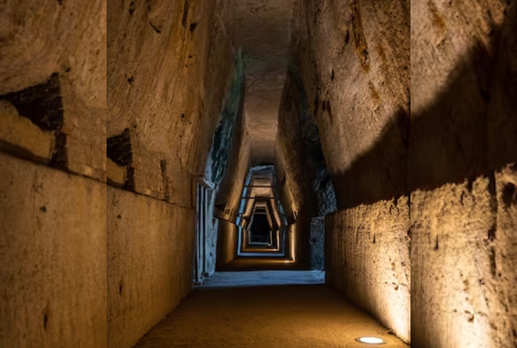Image by EyeEm on freepik | Inside the Great Pyramid, visitors encounter a complex interior.